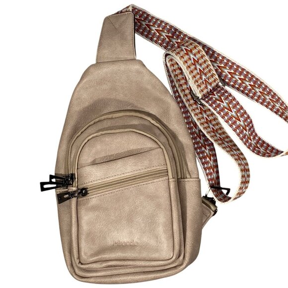 Miroeda Sling Backpack With Adjustable Strap & Multiple Zipper Compartments In B - Picture 1 of 11